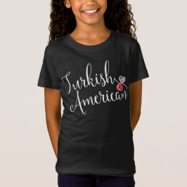 Turkiska amerikanska entwated Hearts Tshirt T-shirt