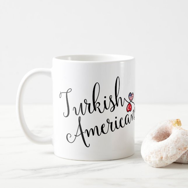 Turkiska amerikanska entwed Hearts Mugg (Med munk)