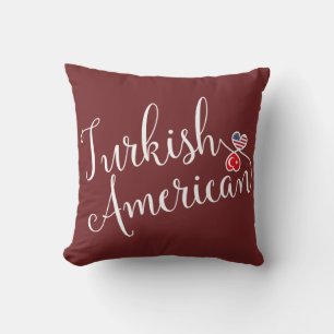 Turkiska amerikanska vänstra hörn Throw Cushion Kudde