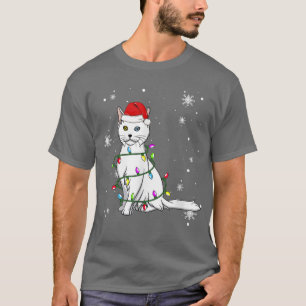 Turkiska angora Kat-julklapp i Ljus T Shirt