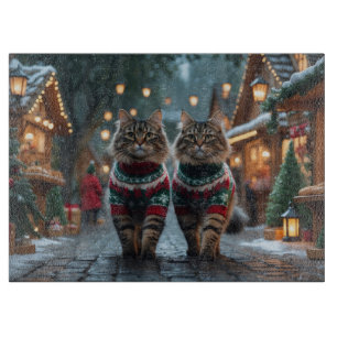 Turkiska Angora katter jul snö semester