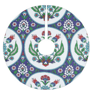Turkiska arabiska, tulpanblommor, sömlösa mönster. julgransmatta borstad polyester