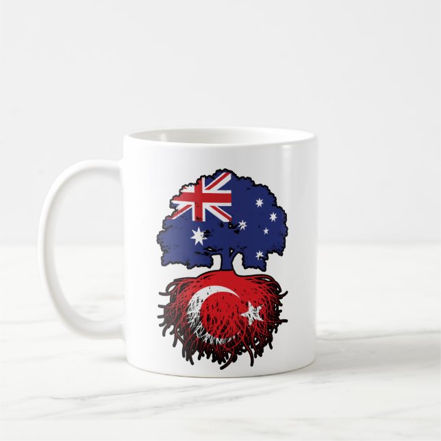 Turkiska australiska Australiens Träd-rötter Kaffemugg (Vänster)