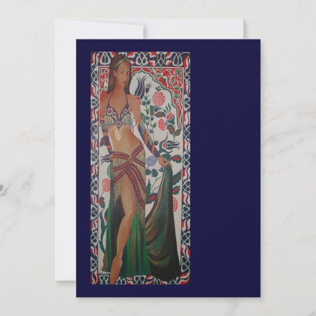 Turkiska Belly Dancer med traditionell konst Backg (Framsida)