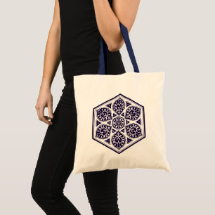 Turkiska blå, ottomanska, rosette-design tygkasse