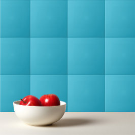 Turkiska blått - Solid färg teal aqua blue Kakelplatta
