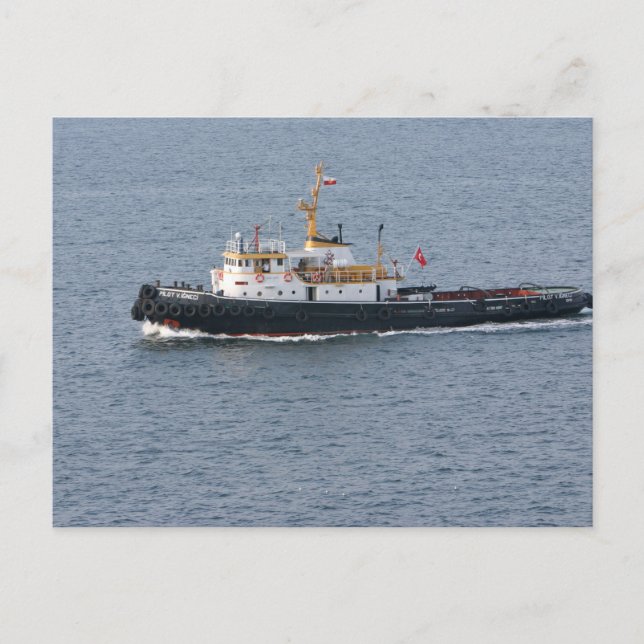 Turkiska bogserbåtar i Istanbul Vykort (Framsida)