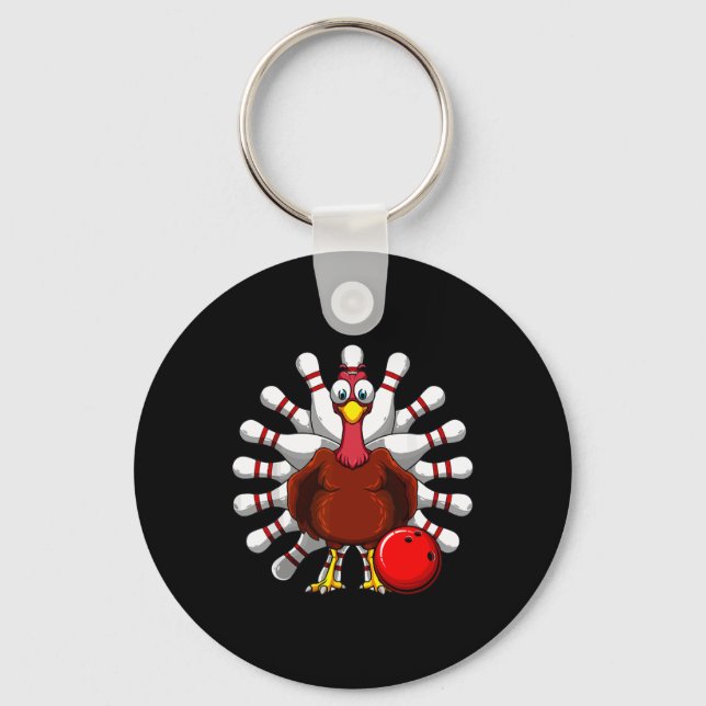 Turkiska Bowlers Bowlers Fall Vibes Thanksgi Nyckelring (Framsida)