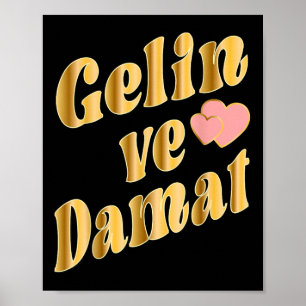 Turkiska Bride Groom Bröllop TÜrkiye Damat Gelin Poster