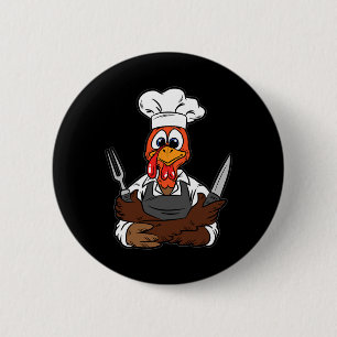 Turkiska Chef Thanksgiving Day Funny Cook Culinary Knapp