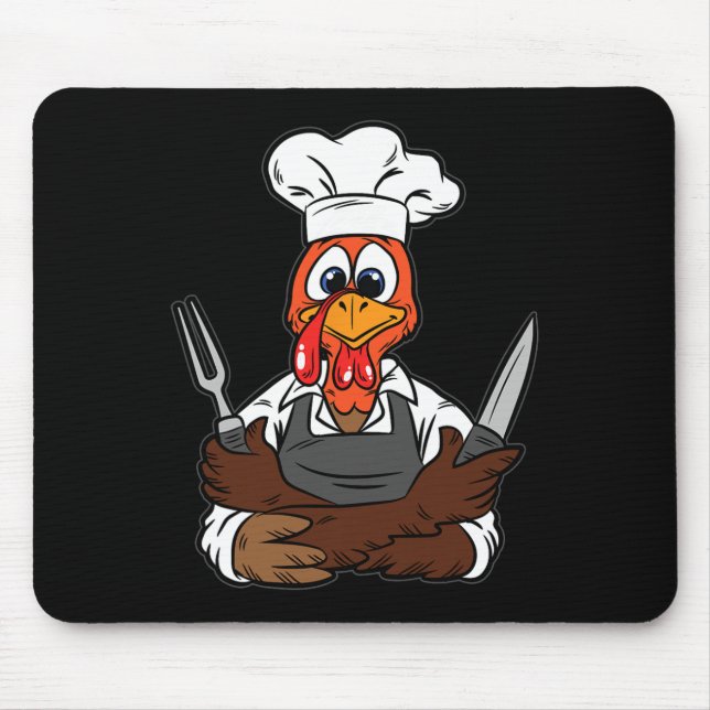 Turkiska Chef Thanksgiving Day Funny Cook Culinary Musmatta (Framsidan)