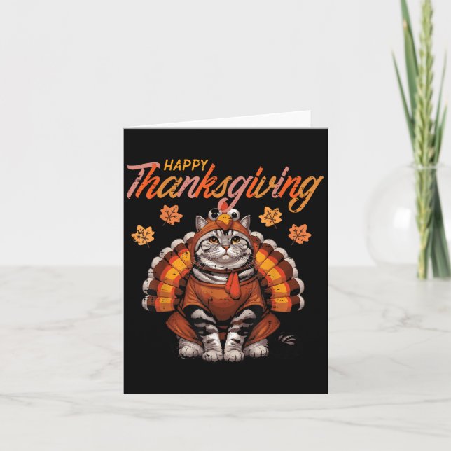 Turkiska dagen i happy thanksgiving Katt: alla fli Kort (Framsida)
