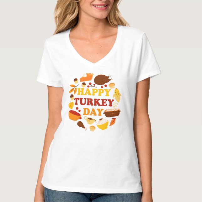 Turkiska dagen i lycklig t shirt (Framsida)
