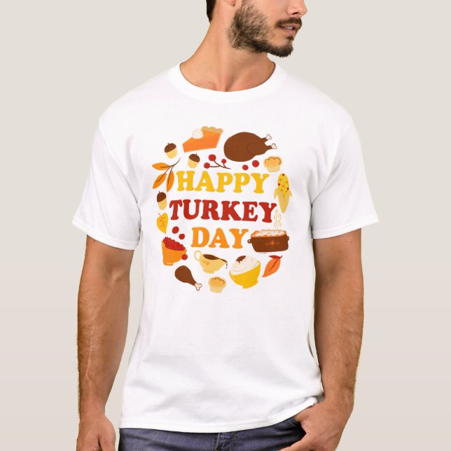 Turkiska dagen i lycklig t shirt (Framsida)