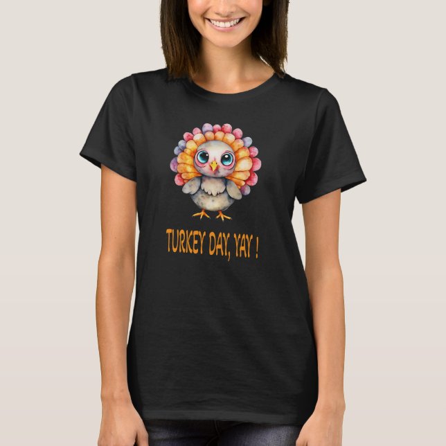 Turkiska dagen - nunyj Thanksgiving T Shirt (Framsida)