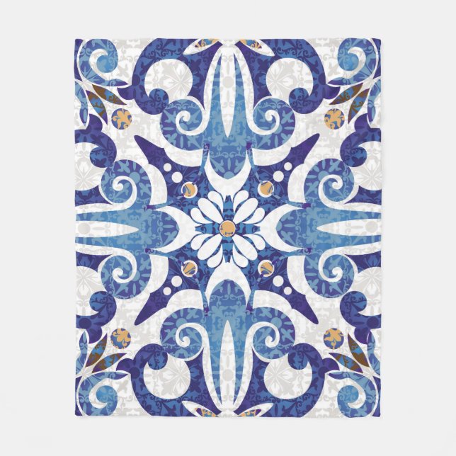 Turkiska färgämnen: Vintage Östra Mönster Fleecefilt (Framsidan)