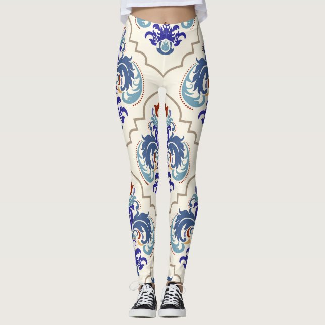 Turkiska färgfulla Mönster: Oändlig skönhet. Leggings (Framsida)