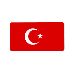 Turkiska flagga adressetikett
