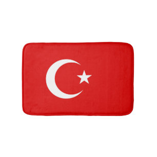 Turkiska flagga badrumsmatta