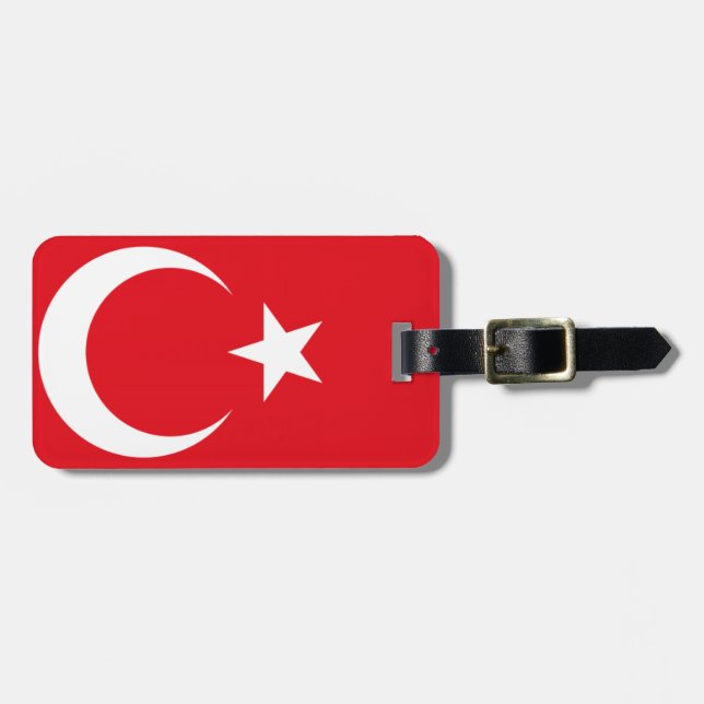 Turkiska Flagga Bagagebricka (Horisontell Framsida)