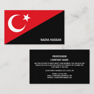 Turkiska Flagga Design, Turkiets Flagga Visitkort