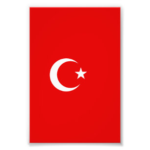 Turkiska flagga fototryck