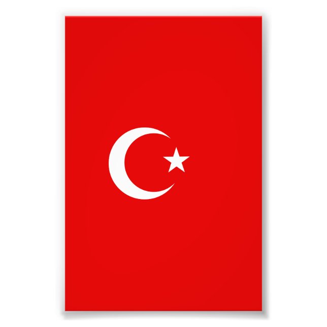 Turkiska flagga fototryck (Framsidan)