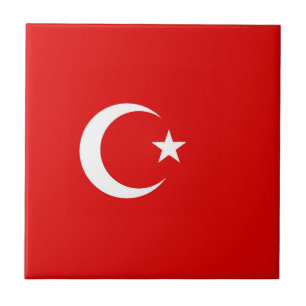 Turkiska flagga kakelplatta