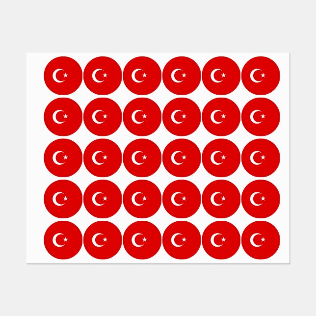 Turkiska flagga klistermärke (Ark)