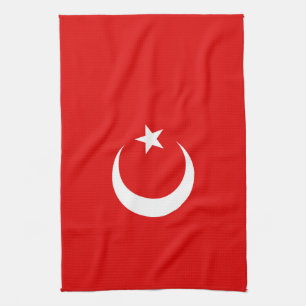 Turkiska flagga kökshandduk