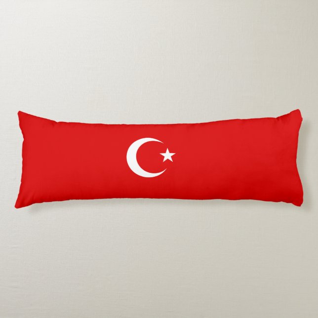 Turkiska flagga kroppskudde (Framsidan)