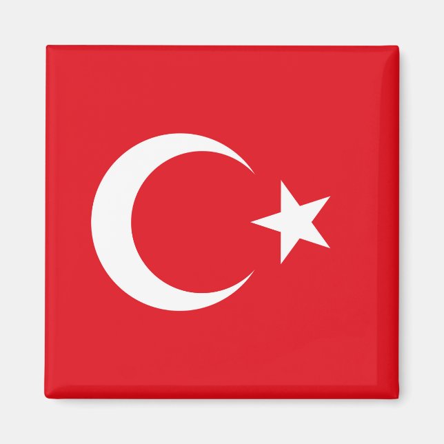 Turkiska flagga magnet (Framsidan)