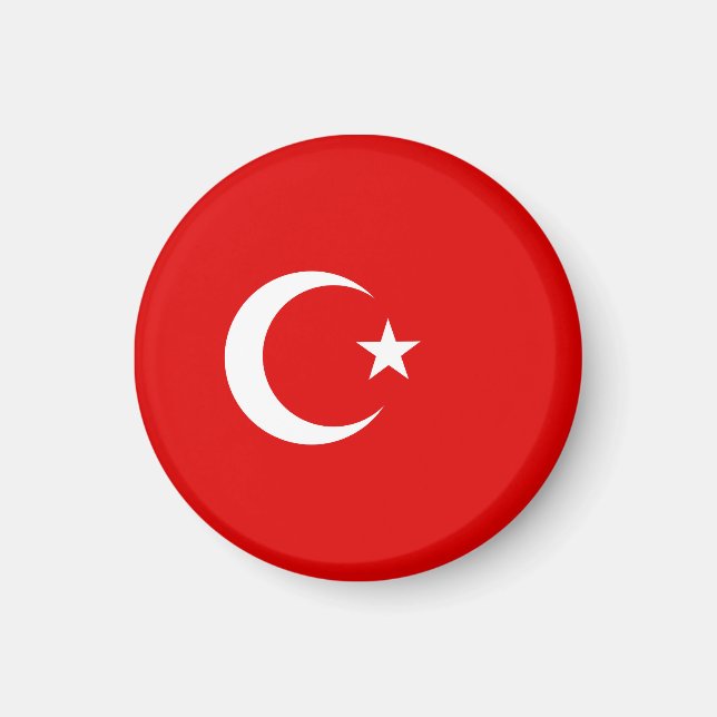 Turkiska flagga magnet (Framsidan)