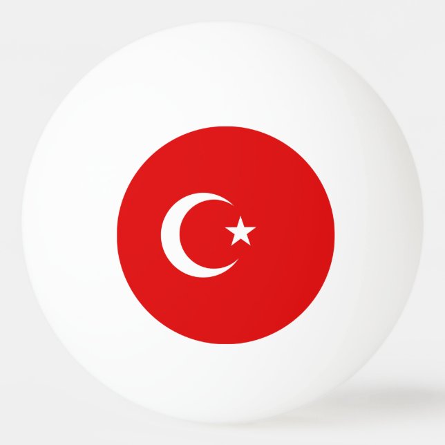 Turkiska flagga pingisboll (Framsidan)