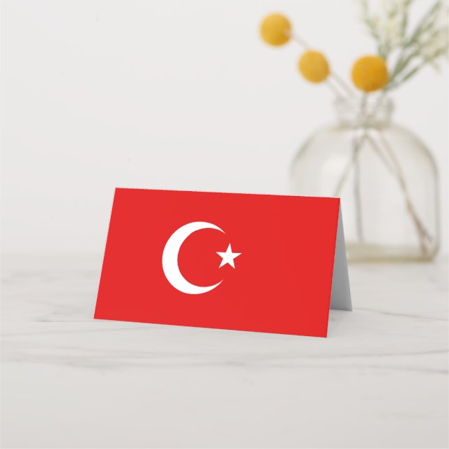 Turkiska flagga placeringskort (Framsida)