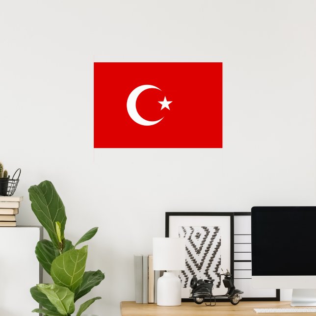 Turkiska flagga poster (Hemmakontoret)