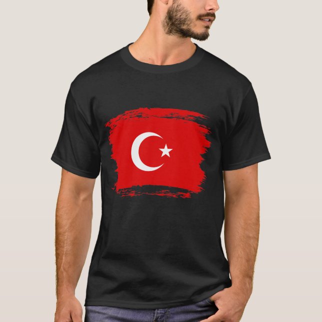Turkiska flagga t shirt (Framsida)