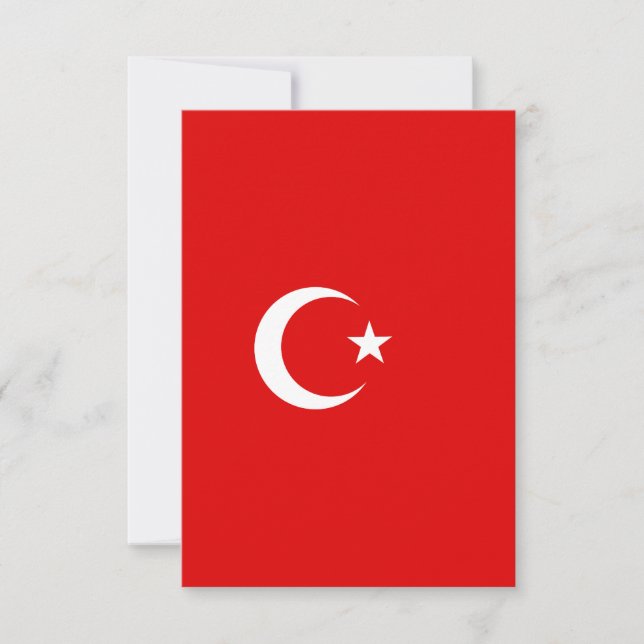 Turkiska flagga tack kort (Framsida)