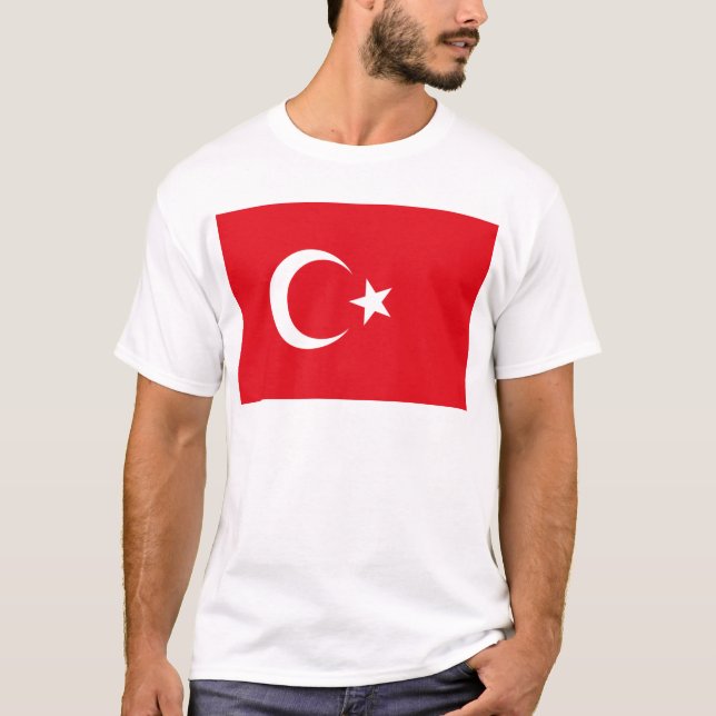 Turkiska Flagga Tee Shirt (Framsida)