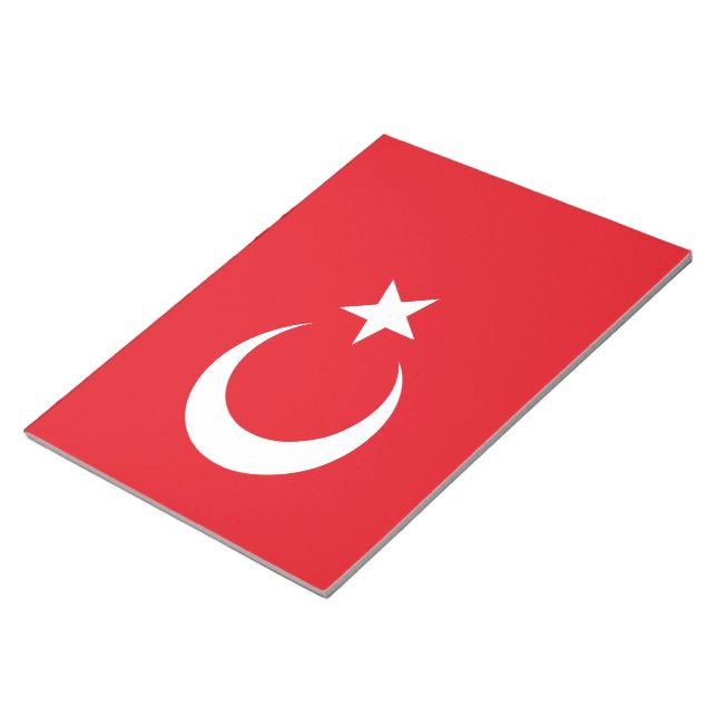Turkiska Flagga (Turkiet) Anteckningsblock (Vinklad)