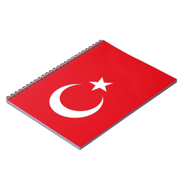 Turkiska Flagga (Turkiet) Anteckningsbok (Vänstra Sidan)