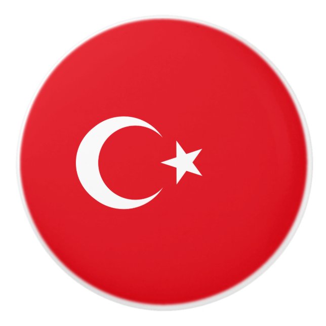 Turkiska Flagga (Turkiet) Knopp (Framsidan)