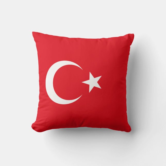 Turkiska Flagga (Turkiet) Kudde (Framsida)