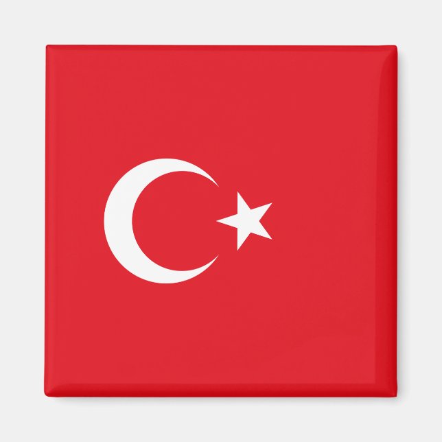 Turkiska Flagga (Turkiet) Magnet (Framsidan)