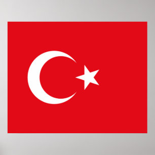 Turkiska Flagga (Turkiet) Poster