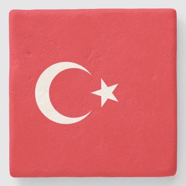 Turkiska Flagga (Turkiet) Stenunderlägg (Framsidan)