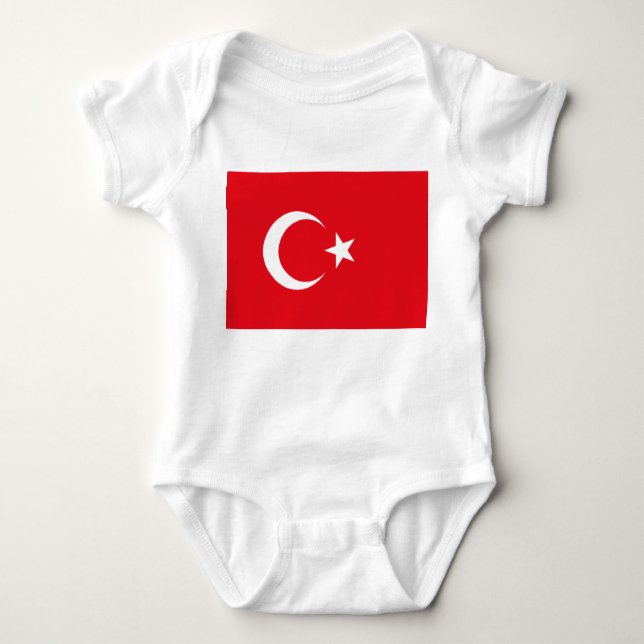 Turkiska Flagga (Turkiet) T Shirt (Framsida)