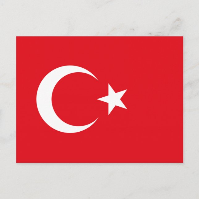 Turkiska Flagga Vykort (Framsida)