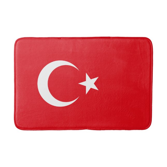 Turkiska flaggan badrumsmatta (Framsidan)