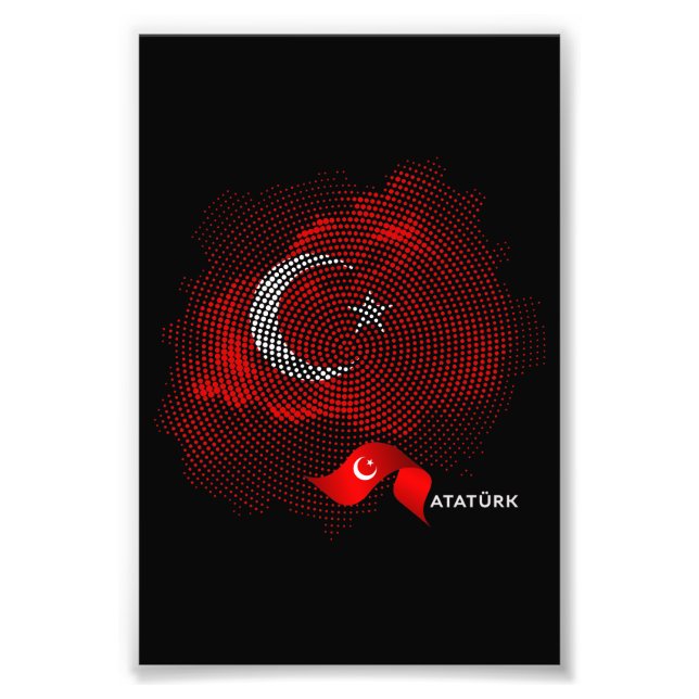 Turkiska flaggan fototryck (Framsidan)